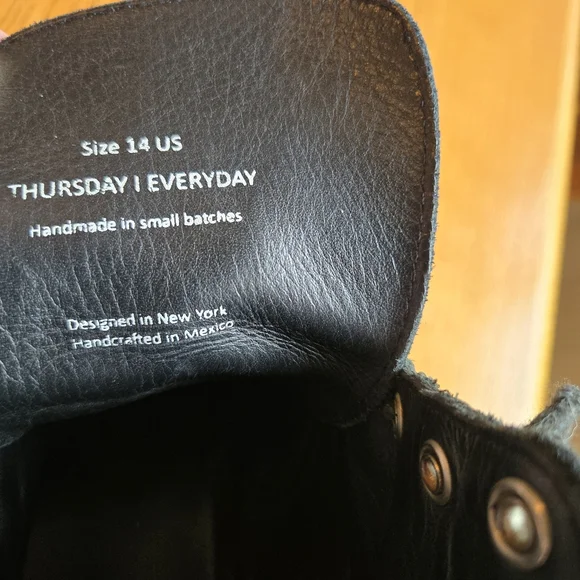 Thursday Boot Co. Captain Boots Mens Size 14 Black Leather Handmade Dress Casual - Picture 14 of 16